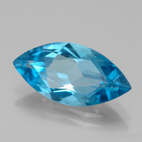 5,68 ctw natürlicher blauer Topas, Marquise, VVS-VS