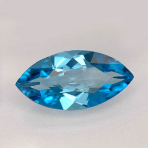 6,26 ctw natürlicher blauer Topas, Marquise, VVS