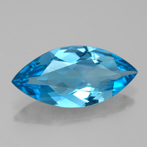 5,13 ctw natürlicher blauer Topas, Marquise, VVS