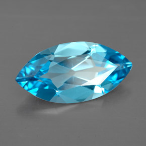 5,75 ctw natürlicher blauer Topas, Marquise, VVS