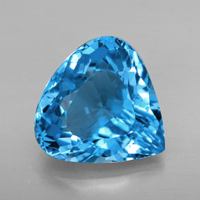 7,50 ctw natürlicher blauer Topas, Birnenform, VVS