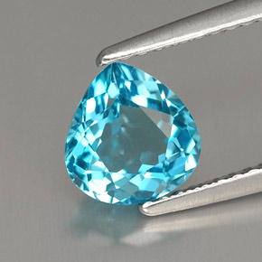 1,54 ctw natürlicher blauer Topas, Birnenform, VVS-VS