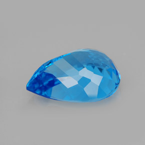 9,62 ctw natürlicher blauer Topas, Birnenform, VVS