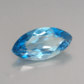 6,80 ctw natürlicher blauer Topas, Marquise, VVS-VS