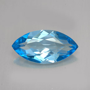 6,01 ctw natürlicher blauer Topas, Marquise, VVS-VS