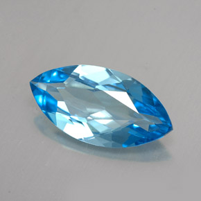 6,01 ctw natürlicher blauer Topas, Marquise, VVS-VS