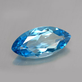 6,75 ctw natürlicher blauer Topas, Marquise, VVS
