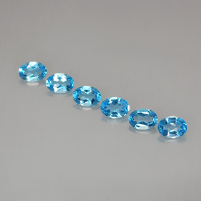  ct natürliche blauer Topas-Edelsteine, Oval Schliff, VVS-VS