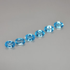  ct natürliche blauer Topas-Edelsteine, Oval Schliff, VVS-VS