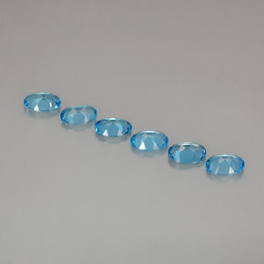  ct natürliche blauer Topas-Edelsteine, Oval Schliff, VVS-VS