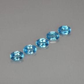  ct natürliche blauer Topas-Edelsteine, Oval Schliff, VVS-VS