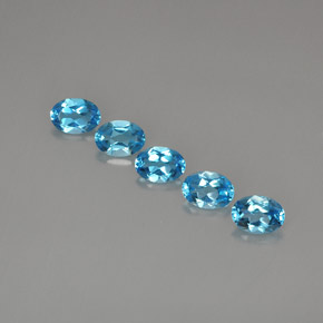  ct natürliche blauer Topas-Edelsteine, Oval Schliff, VVS-VS