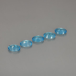  ct natürliche blauer Topas-Edelsteine, Oval Schliff, VVS-VS