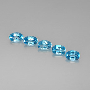  ct natürliche blauer Topas-Edelsteine, Oval Schliff, VVS