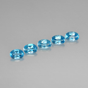  ct natürliche blauer Topas-Edelsteine, Oval Schliff, VVS