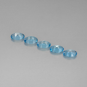  ct natürliche blauer Topas-Edelsteine, Oval Schliff, VVS