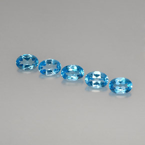  ct natürliche blauer Topas-Edelsteine, Oval Schliff, VVS