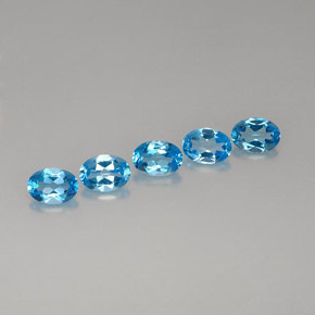  ct natürliche blauer Topas-Edelsteine, Oval Schliff, VVS