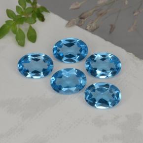 4,15 ct natürliche blauer Topas-Edelsteine, Oval Schliff, VVS