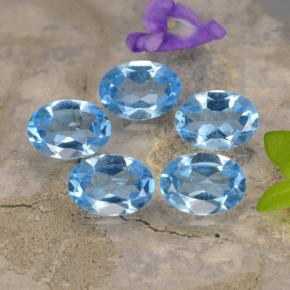 3,90 ct natürliche blauer Topas-Edelsteine, Oval Schliff, VVS