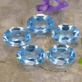 3,90 ct natürliche blauer Topas-Edelsteine, Oval Schliff, VVS