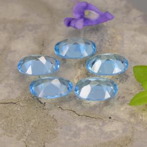 3,90 ct natürliche blauer Topas-Edelsteine, Oval Schliff, VVS