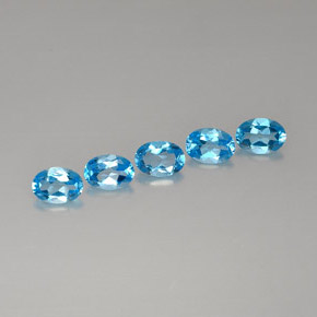  ct natürliche blauer Topas-Edelsteine, Oval Schliff, VVS