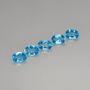  ct natürliche blauer Topas-Edelsteine, Oval Schliff, VVS