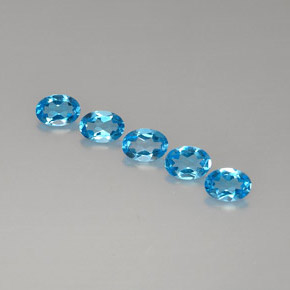  ct natürliche blauer Topas-Edelsteine, Oval Schliff, VVS
