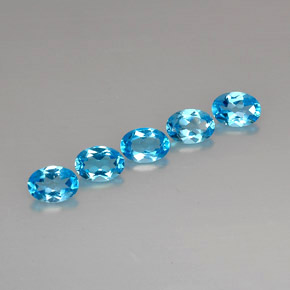  ct natürliche blauer Topas-Edelsteine, Oval Schliff, VVS