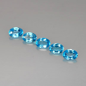  ct natürliche blauer Topas-Edelsteine, Oval Schliff, VVS
