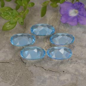 3,82 ct natürliche blauer Topas-Edelsteine, Oval Schliff, VVS