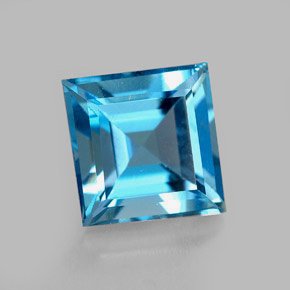 2,02 ctw natürlicher blauer Topas, Quadrat, VVS-VS