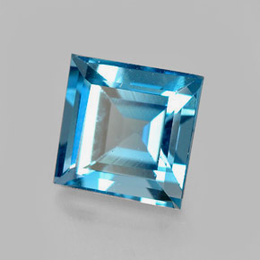 2,02 ctw natürlicher blauer Topas, Quadrat, VVS-VS