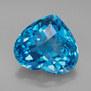 8,01 ctw natürlicher blauer Topas, Herzform, VVS