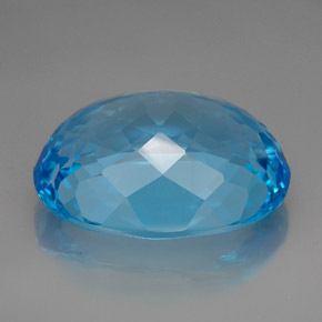 165,50 ctw natürlicher blauer Topas, Oval Schliff, IF