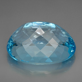 230,00 ctw natürlicher blauer Topas, Oval Schliff, VVS