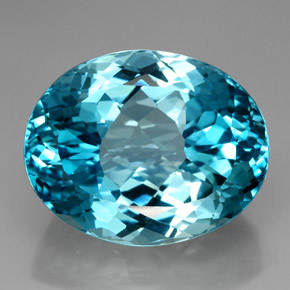 164,50 ctw natürlicher blauer Topas, Oval Schliff, VVS