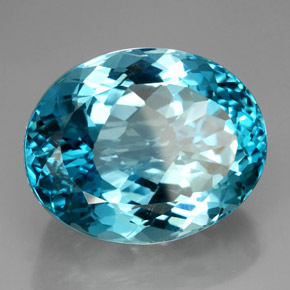 164,50 ctw natürlicher blauer Topas, Oval Schliff, VVS