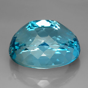 164,50 ctw natürlicher blauer Topas, Oval Schliff, VVS