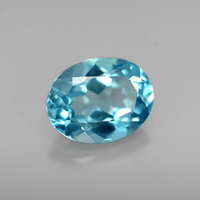 1,81 ctw natürlicher blauer Topas, Oval Schliff, VVS-VS