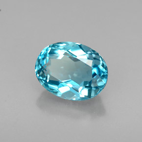 1,81 ctw natürlicher blauer Topas, Oval Schliff, VVS-VS