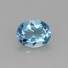 1,91 ctw natürlicher blauer Topas, Oval Schliff, VVS