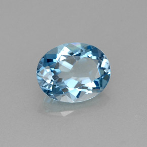 1,91 ctw natürlicher blauer Topas, Oval Schliff, VVS