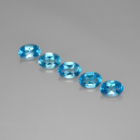  ct natürliche blauer Topas-Edelsteine, Oval Schliff, VVS-VS