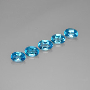  ct natürliche blauer Topas-Edelsteine, Oval Schliff, VVS-VS