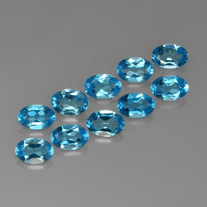  ct natürliche blauer Topas-Edelsteine, Oval Schliff, VVS-VS