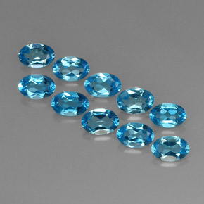  ct natürliche blauer Topas-Edelsteine, Oval Schliff, VVS-VS