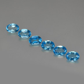 ct natürliche blauer Topas-Edelsteine, Oval Schliff, VVS-VS