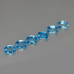  ct natürliche blauer Topas-Edelsteine, Oval Schliff, VVS-VS